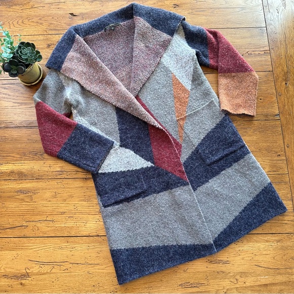 BCBGMaxAzria MaxSport Jackets & Blazers - Bcbg MaxSport LONG Cardigan Sweater Coat Color Block